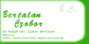 bertalan czobor business card